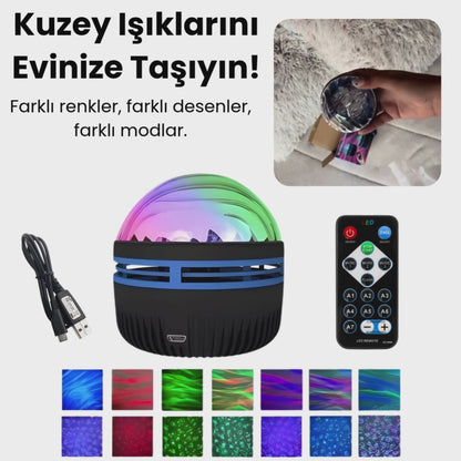 AuroraCovers® Kuzey Işıkları Projektör